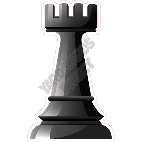 Black Chess Piece - Style D - Yard Card