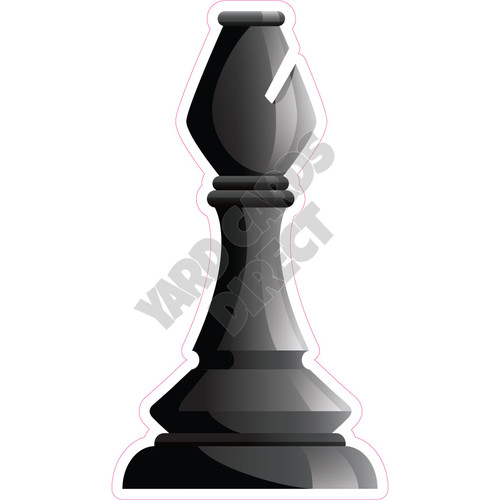 Black Chess Piece - Style F - Yard Card