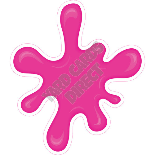 Paint Splash - Hot Pink - Style A - Yard Card