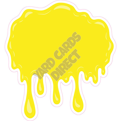 Paint Splash - Yellow - Style B - Yard Card
