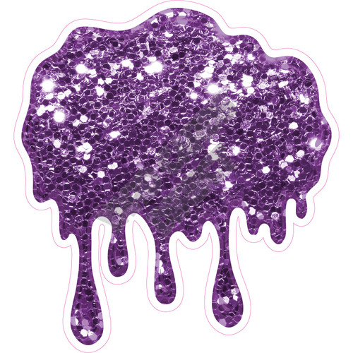 Paint Splash - Chunky Glitter Purple - Style B - Yard Card