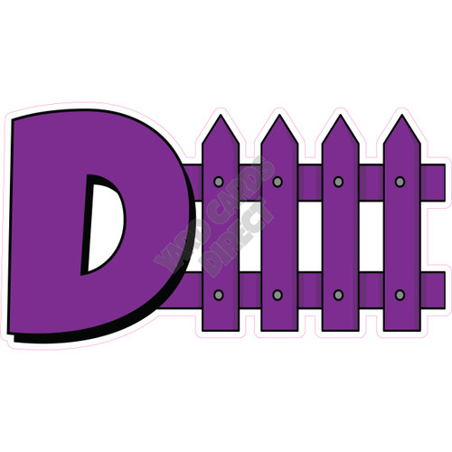 D Fence - Solid Purple - Style A - Yard Card