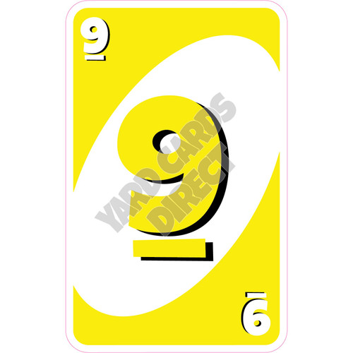 Playing Cards - 9 - Yellow - Style A - Yard Card