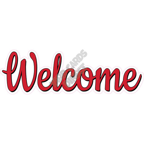 Statement - Welcome - Solid Red - Style A - Yard Card