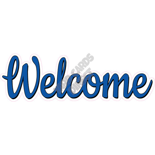 Statement - Welcome - Solid Medium Blue - Style A - Yard Card