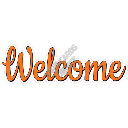 Statement - Welcome - Solid Orange - Style A - Yard Card