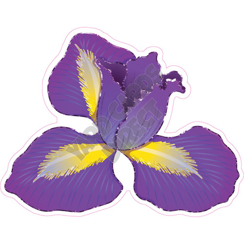 Iris - Chunky Glitter Purple - Style B - Yard Card