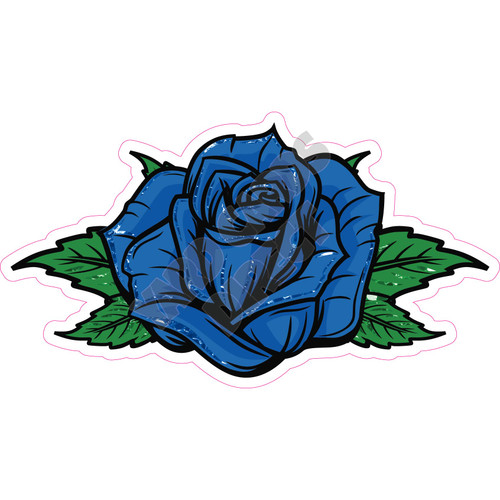 Rose - Dark Blue - Style A - Yard Card