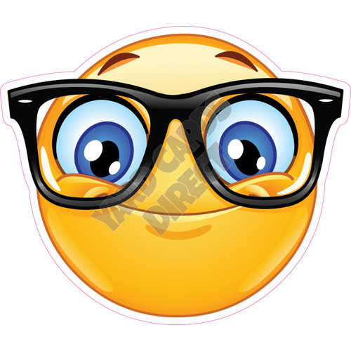 Big Glasses Emoji - Style A - Yard Card