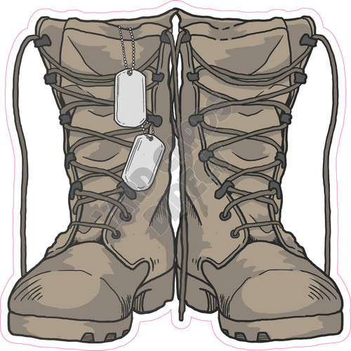 Combat Boots - Style A - Yard Card