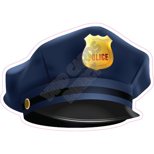 Police Hat - Style A - Yard Card