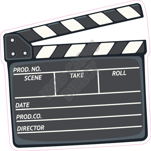 Movie Clapper Board - Style A - Yard Card