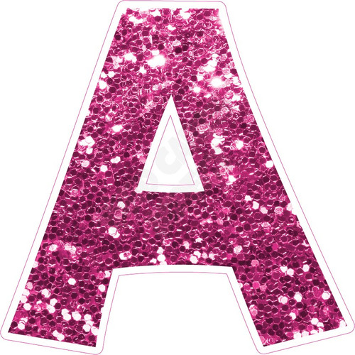 KG 18" Font - Singles - Chunky Glitter Hot Pink - Yard Card