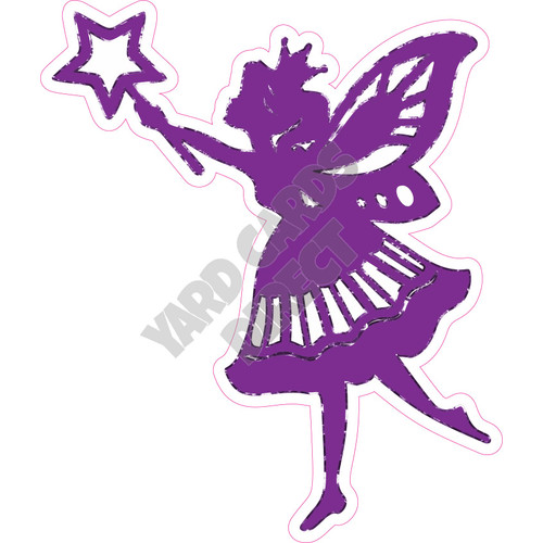 Princess Fairy Purple - Style A - Yard Card