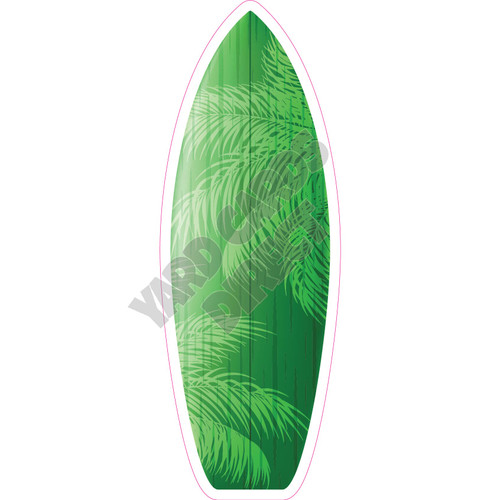 Green Surfboard - Style A - Yard Card