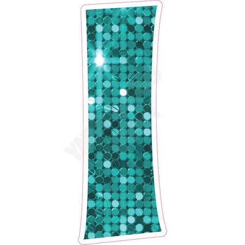 KG 30" Numbers - Singles - Large Sequin Teal - Yard Card