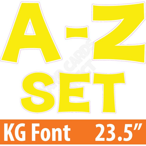 KG 23.5" 26pc A-Z - Set - Solid Yellow - Yard Cards