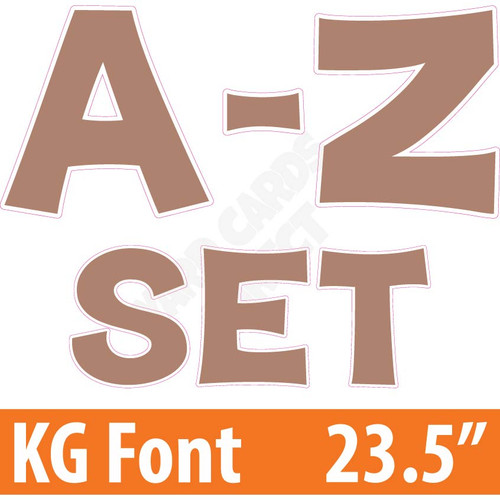 KG 23.5" 26pc A-Z - Set - Solid Rose Gold - Yard Cards