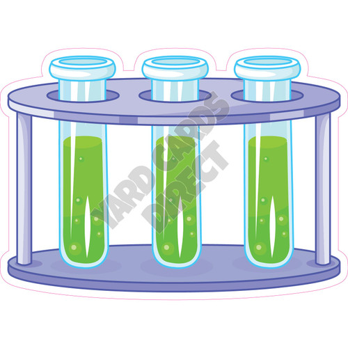 3 Test Tubes with Holder - Style A - Yard Card