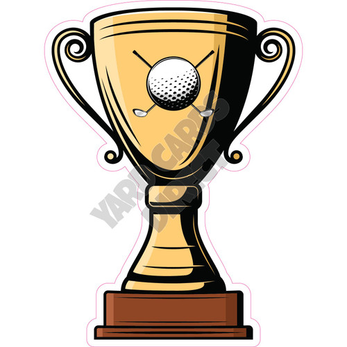 Golf Trophy - Style A - Yard Card