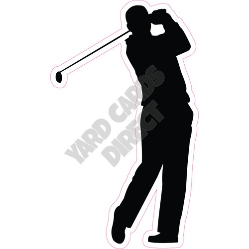 Golfer - Style D - Yard Card