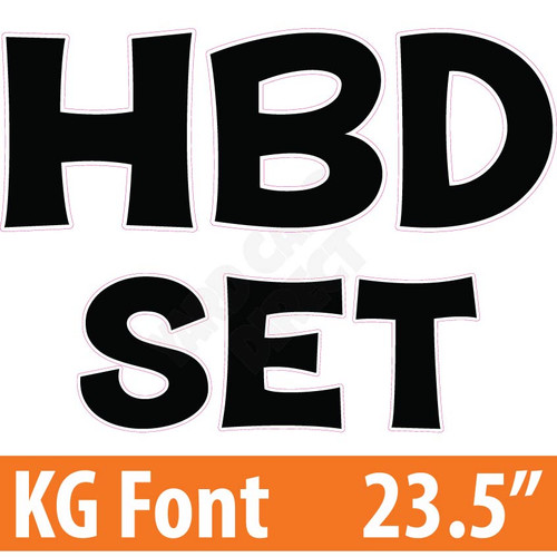 KG 23.5" 14pc HBD - Set - Solid Black  - Yard Cards