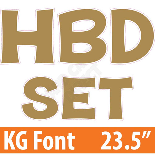 KG 23.5" 14pc HBD - Set - Solid Old Gold - Yard Cards