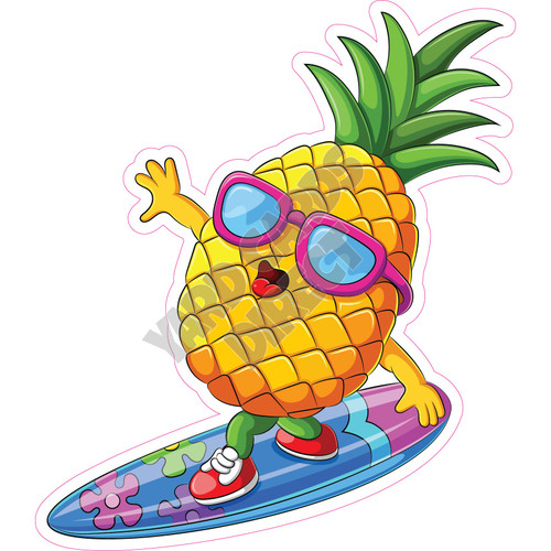 Pineapple on Surfboard - Style A - Yard Card