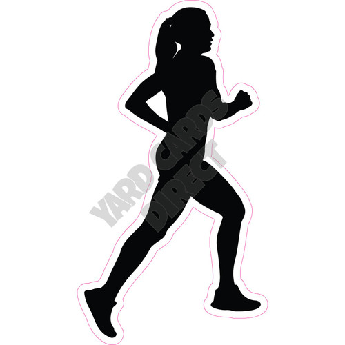 Track and Field - Silhouette - Style E - Yard Card