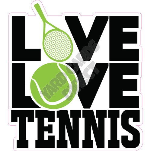 Statement - Love Love Tennis - Style A - Yard Card