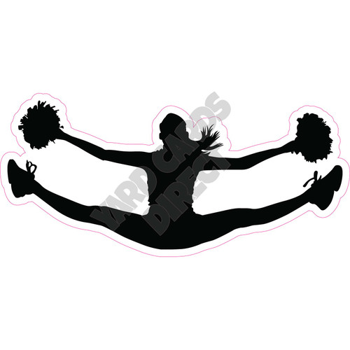 Cheer - Silhouette - Style A - Yard Card