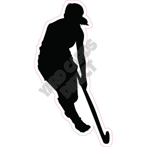 Field Hockey - Silhouette - Style A - Yard Card