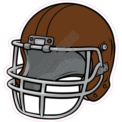 Football Helmet - Brown - Style A - Yard Card