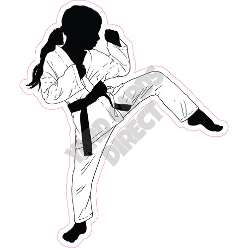 Martial Arts - Silhouette - Style H - Yard Card