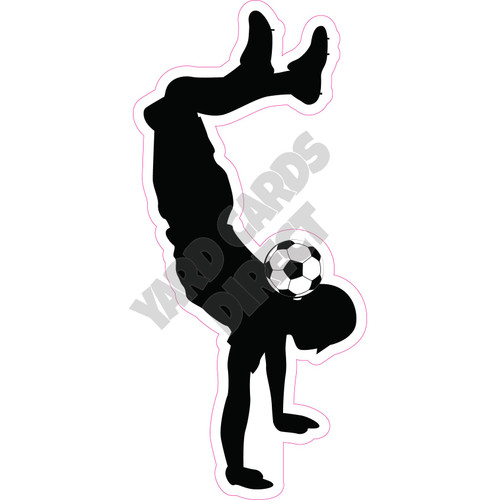 Soccer - Silhouette - Style C - Yard Card