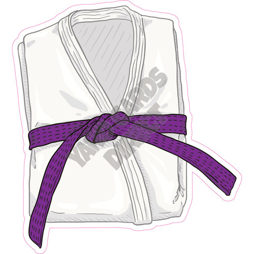 Karate Gi - Purple - Style A - Yard Card