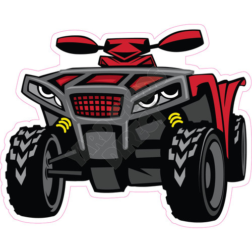 Red ATV  - Style A - Yard Card