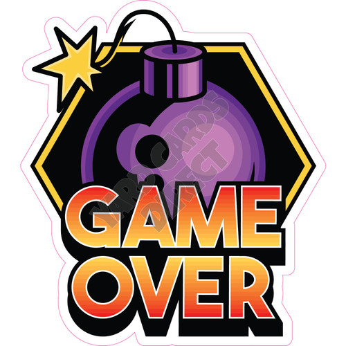 Game Over - Style A - Yard Card