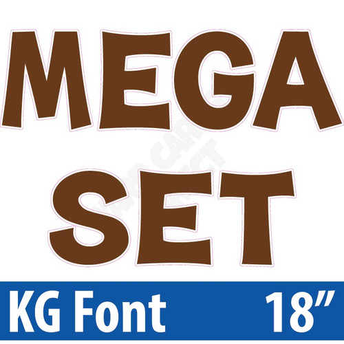 KG 18" 115pc - Mega Set - Solid Brown - Yard Cards