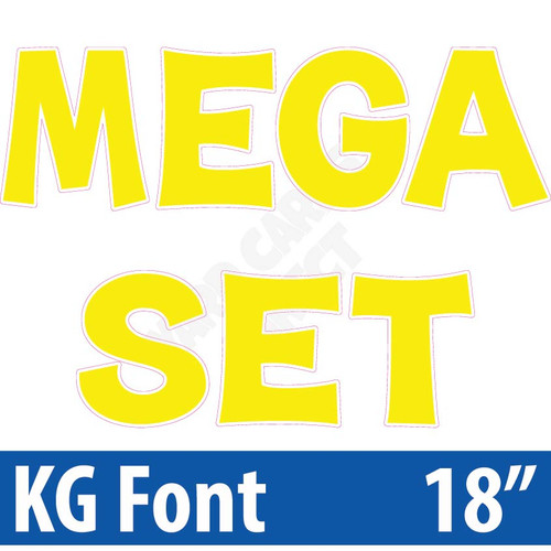 KG 18" 115pc - Mega Set - Solid Yellow - Yard Cards