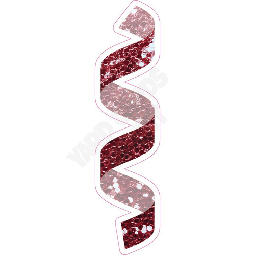 Streamer - Style A - Chunky Glitter Burgundy - Yard Card