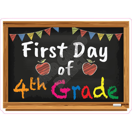 First Day of 4th Grade - Style A - Yard Card