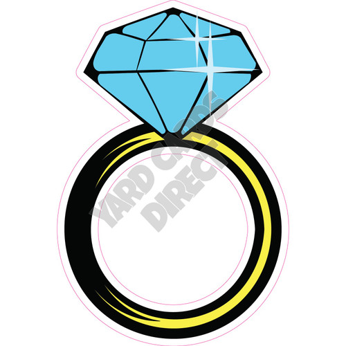 Gold Diamond Ring - Style A - Yard Card