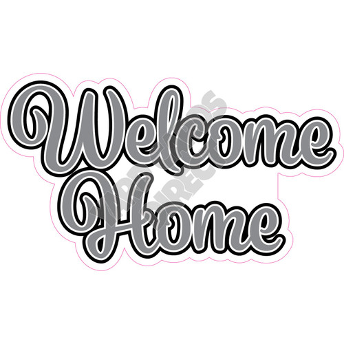 Statement - Welcome Home - Silver - Style A - Yard Card