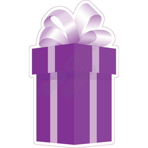 Present - Style A - Solid Purple - Yard Card