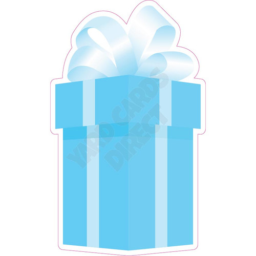 Present - Style A - Solid Light Blue - Yard Card