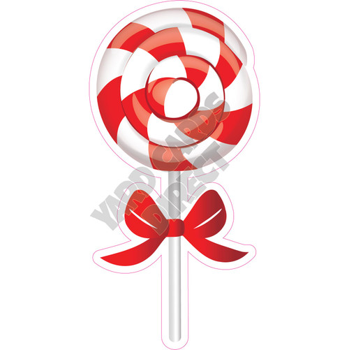 Lollipop - Red - Style A - Yard Card