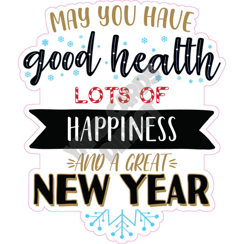 Statement - May You Have Good Health, New Year - Style A - Yard Card