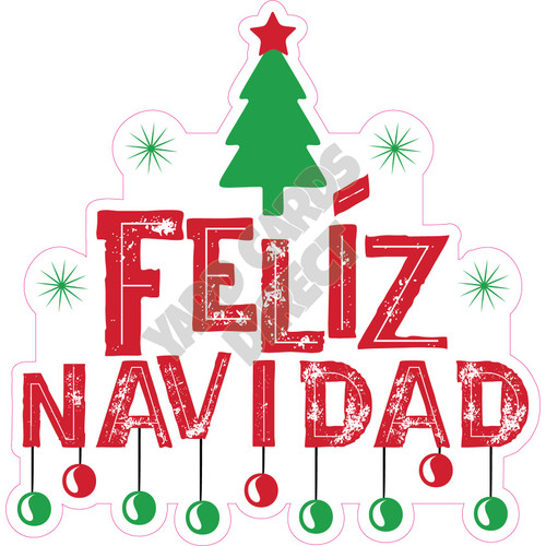 Statement - Feliz Navidad - Style D - Yard Card