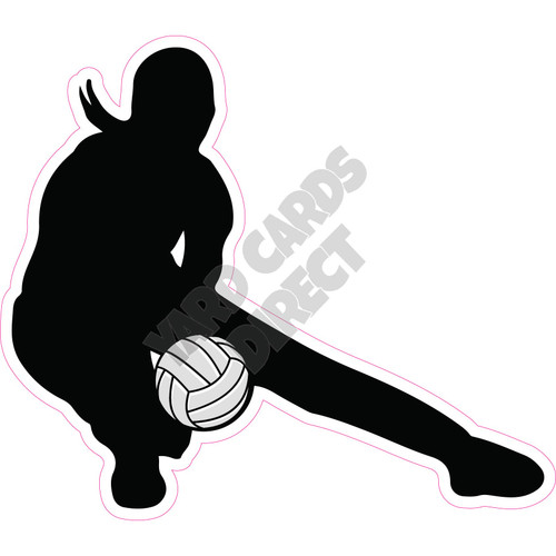 Volleyball - Silhouette - Style H - Yard Card